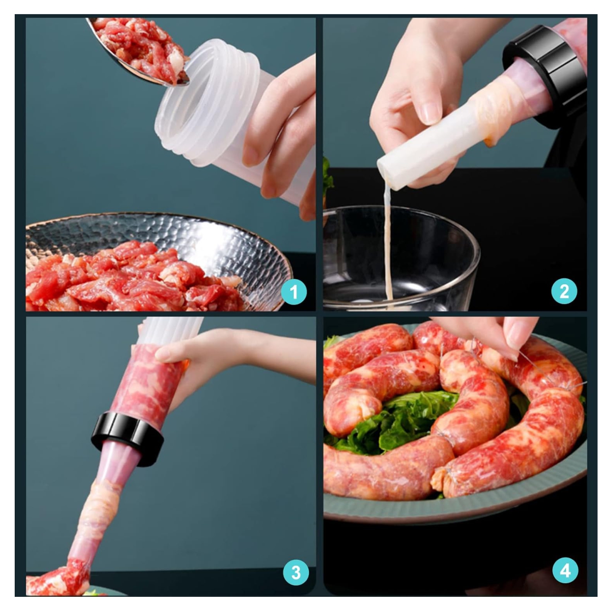 Miniatura 2 de Embutidor domestico de Salchichas 3tubos